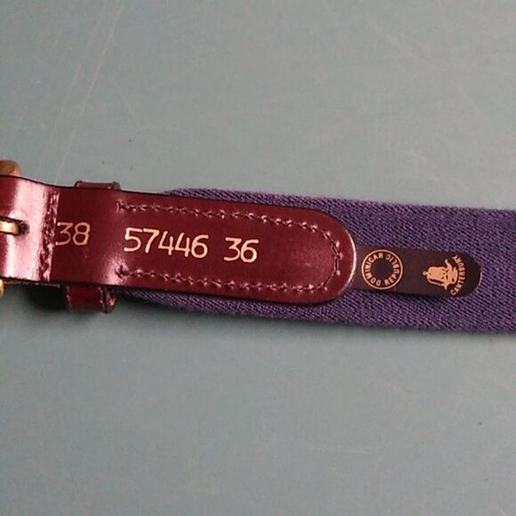 Vibrant Blue and Red Geometric Pattern Belts Solid Brass Buckles - Picture 4 of 11